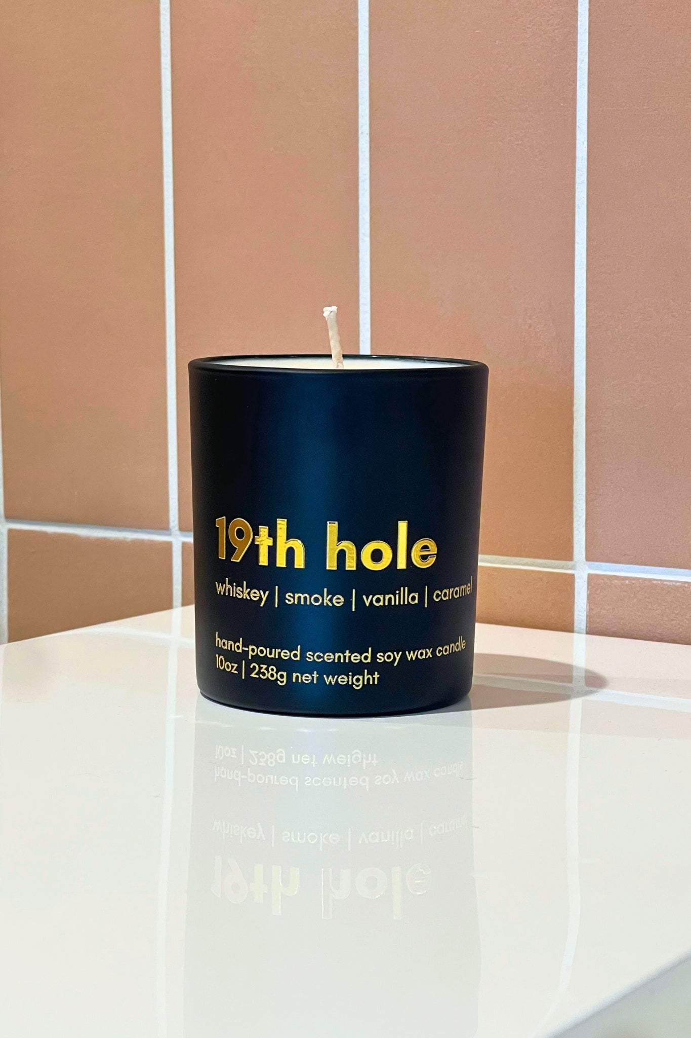 19th hole 10oz candle, old fashion scented soy wax candle, gifts for golfers, golf lovers