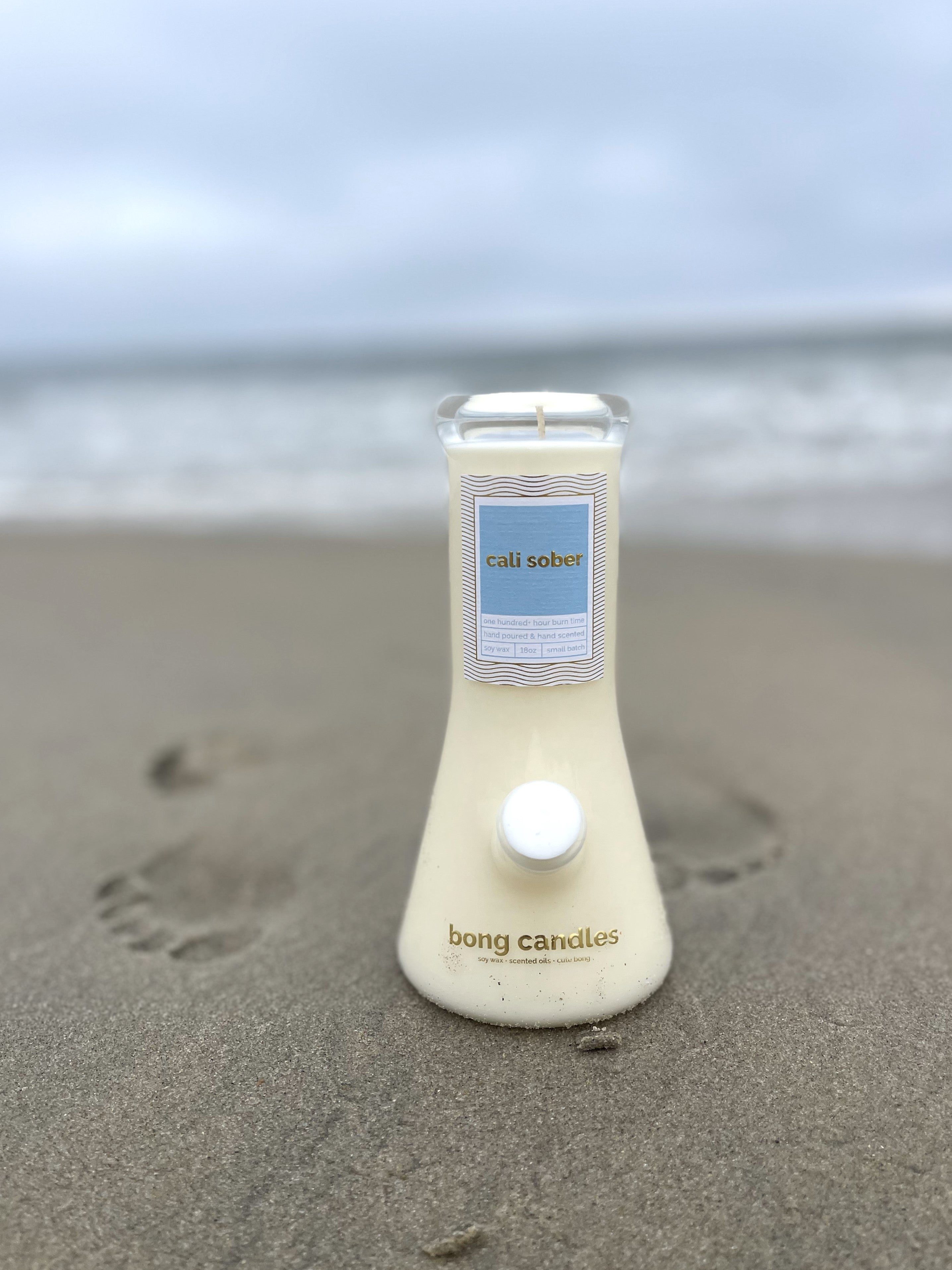 cali sober candle, beach scented, beach candle
