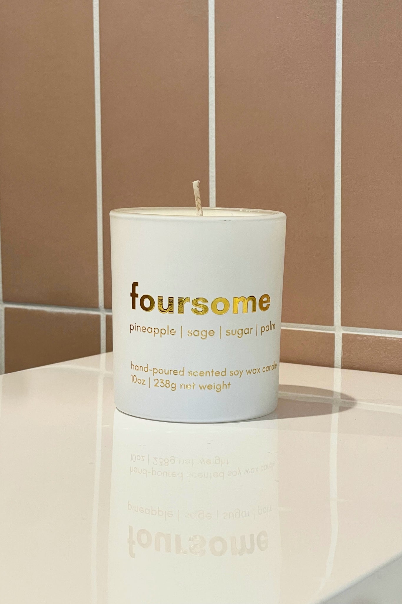foursome 10oz candle, golf gifts, golf lovers, pineapple sage scented candle