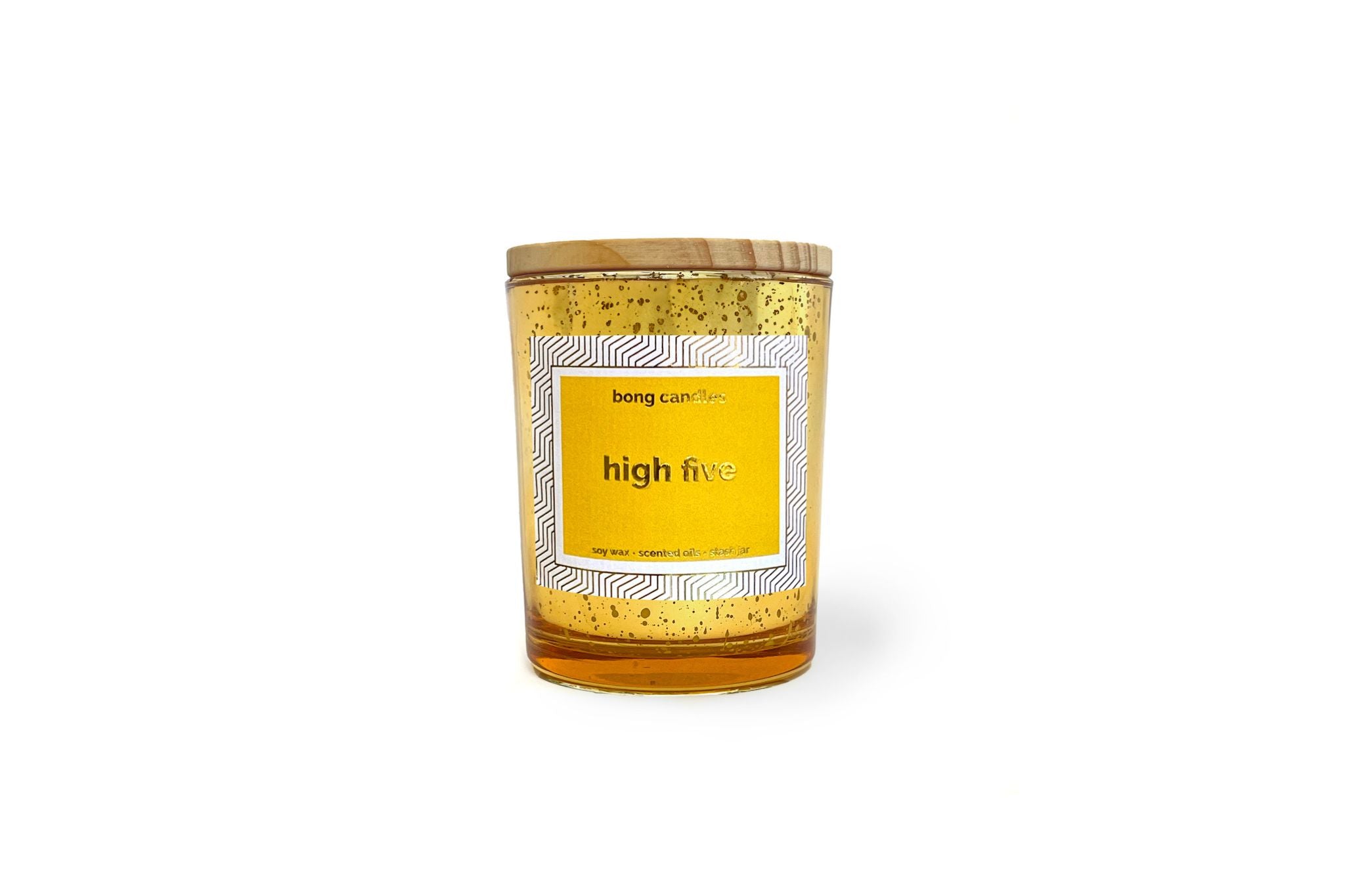 high five candle, stash jar candle, lemon candle, candle gift