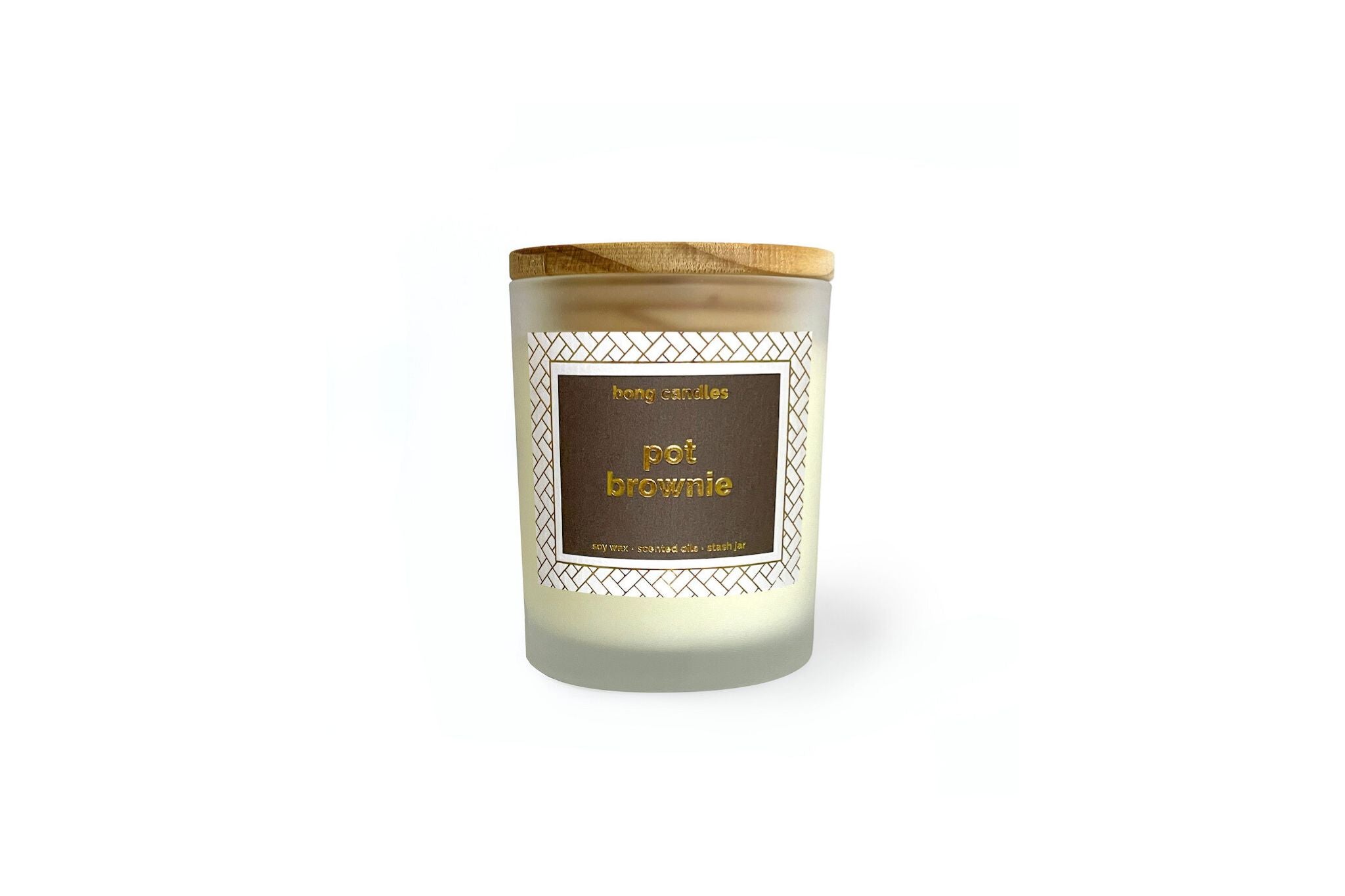 pot brownie stash jar candle, brownie scented, stash jar, airtight lid,