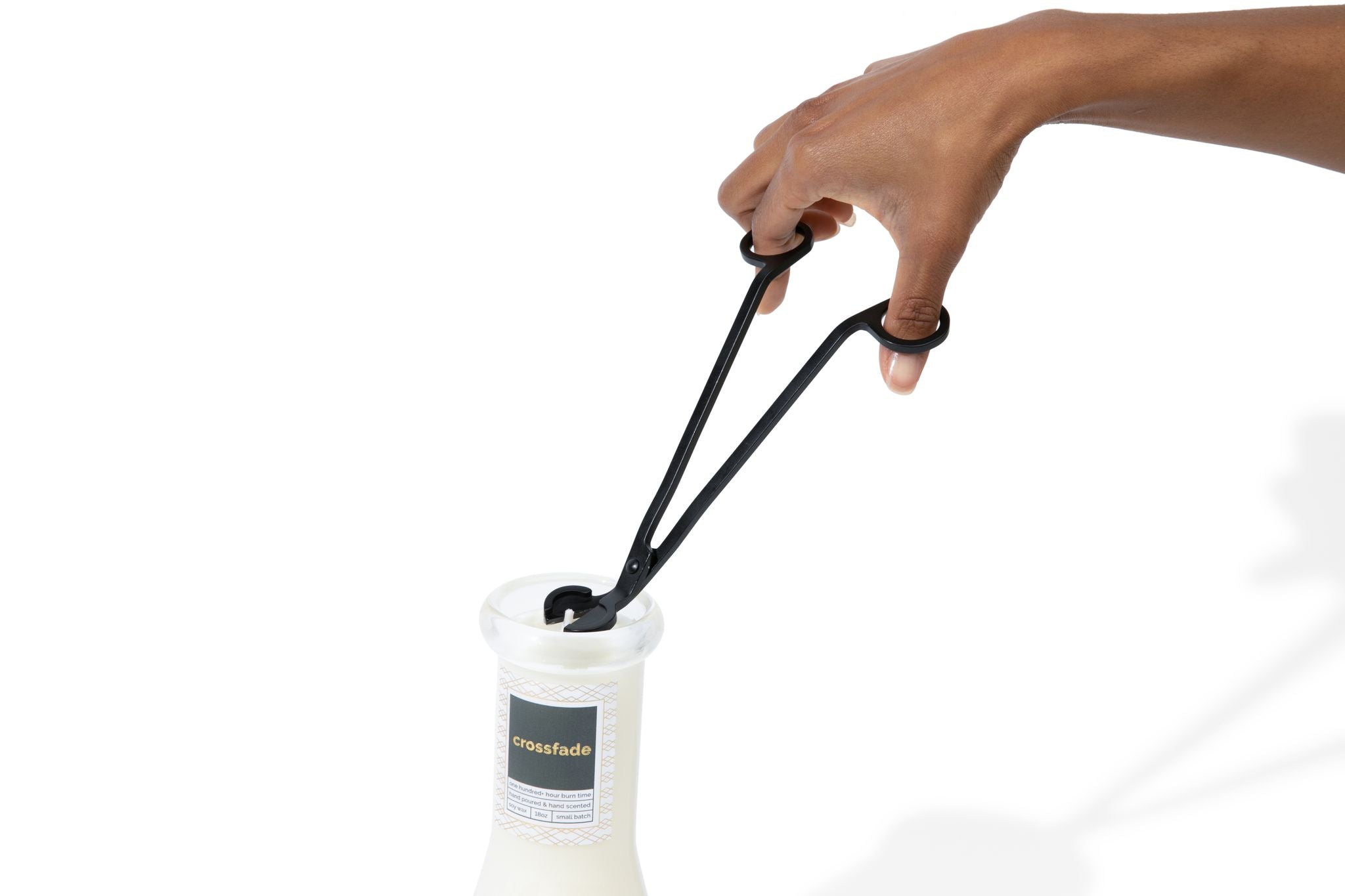 bong candles wick trimmer - matte black and gold candle accessories