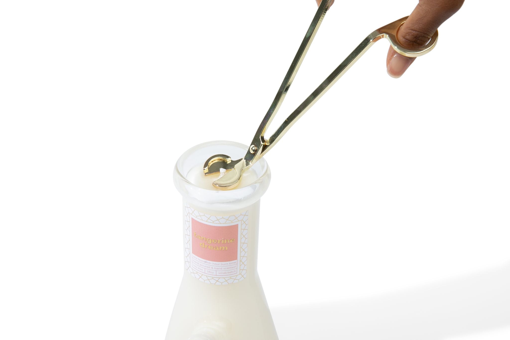 bong candles wick trimmer - matte black and gold candle accessories