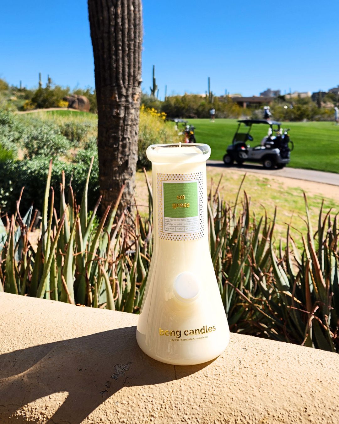 on grass candle, grass scented candle, bong candle, golf gifts, golf lovers, golf candle, golf gift, dad gift, fathers day gift, gifts for him, golf lovers