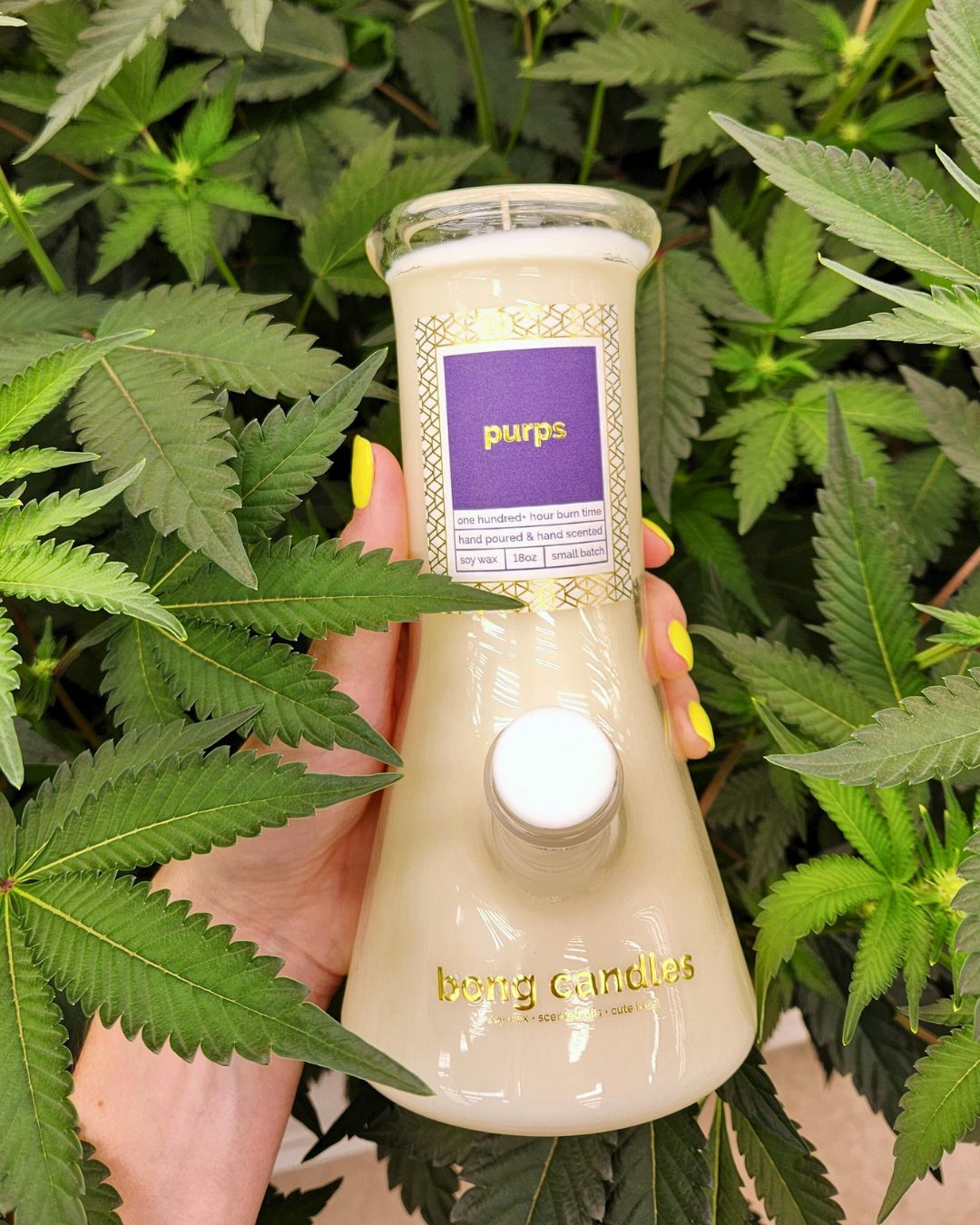 purps bong candle, purps scented candle, soy wax candle, beaker bottom candle, unique gifts, berry scented candle