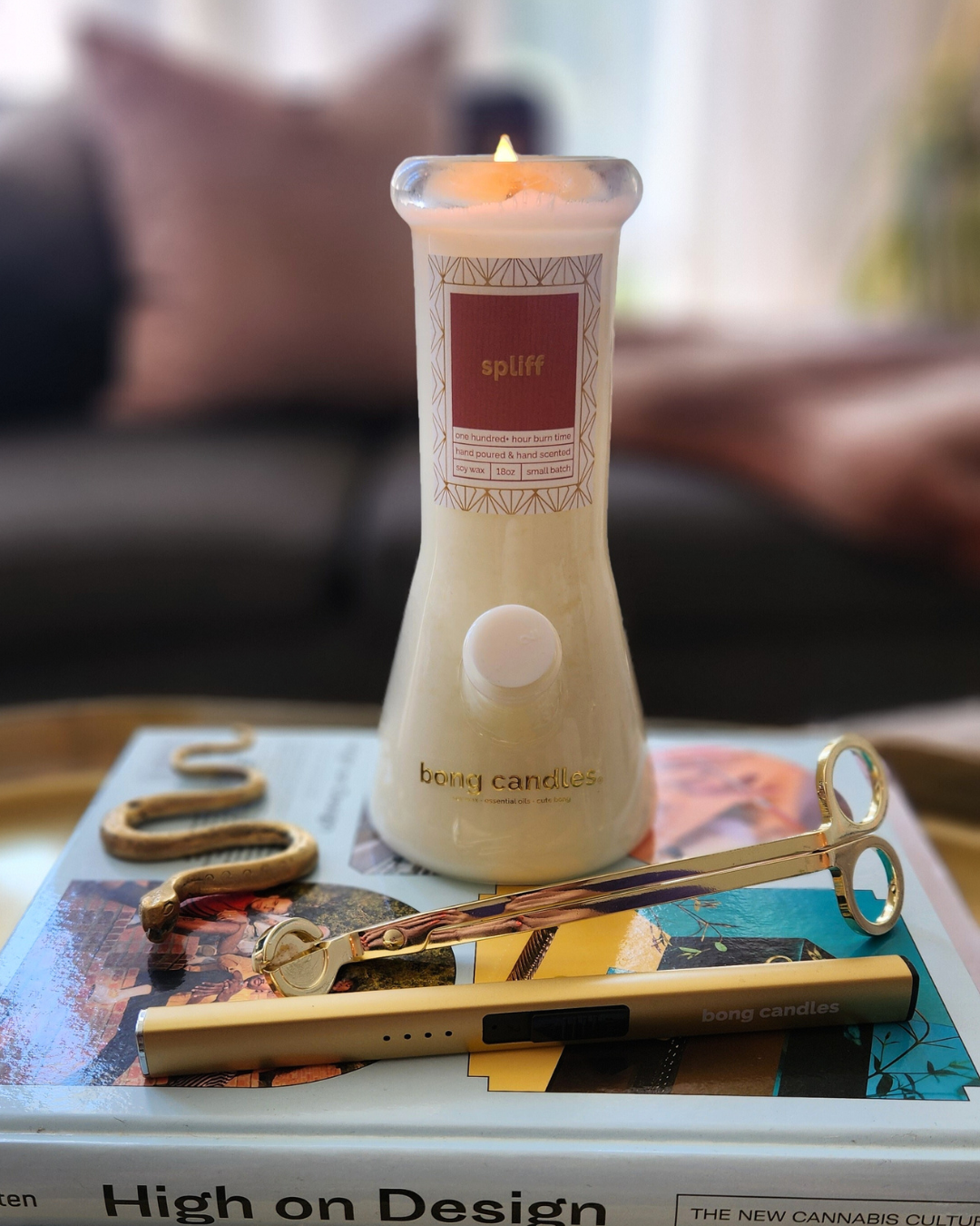 spliff bong candle