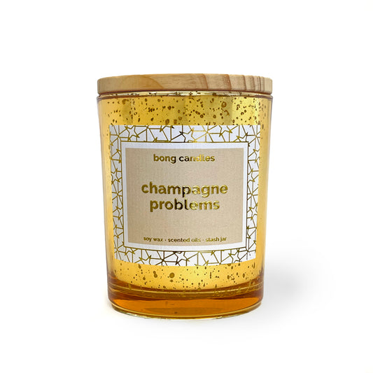 champagne problems stash jar candle