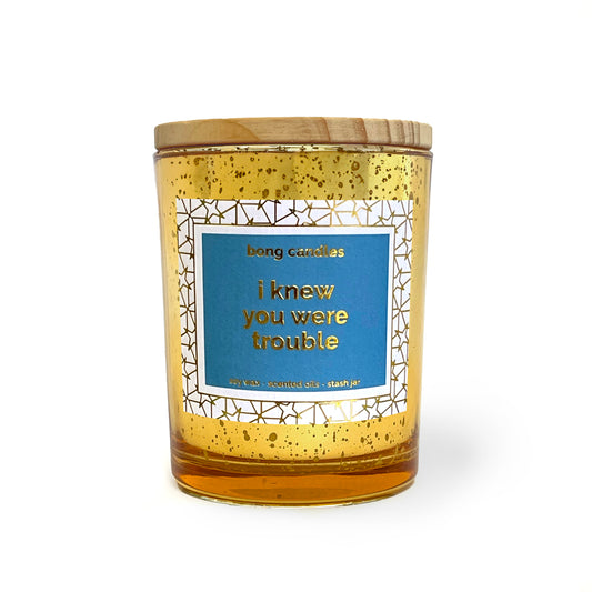 i knew you were trouble stash jar candle