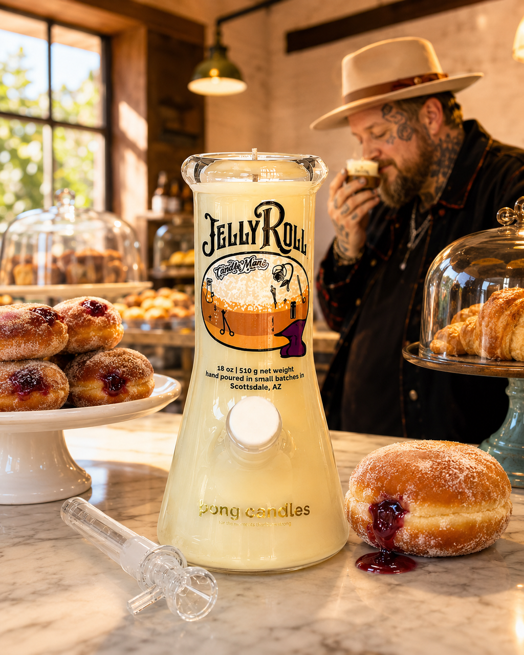 jelly roll bong candle