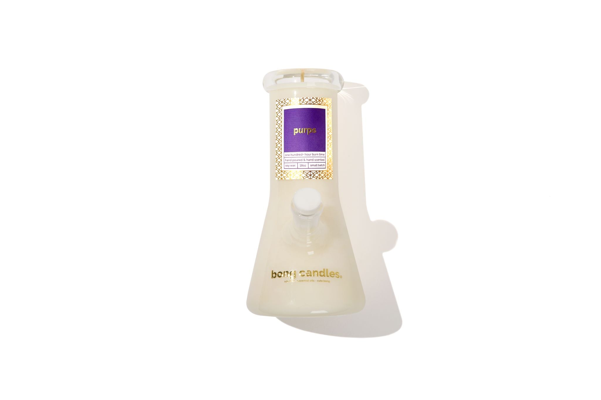 purps bong candle, purps scented candle, soy wax candle, schwag candle, beaker bottom candle, unique gifts, 
