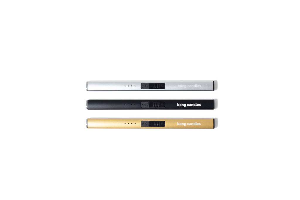 rechargeable electric lighter - matte black, gold or silver - candle accessories