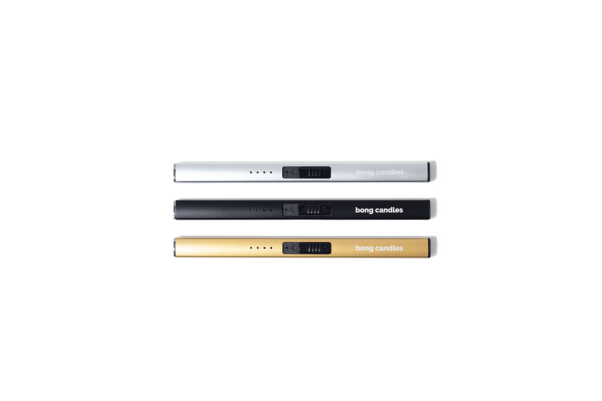 rechargeable electric lighter - matte black, gold or silver - candle accessories