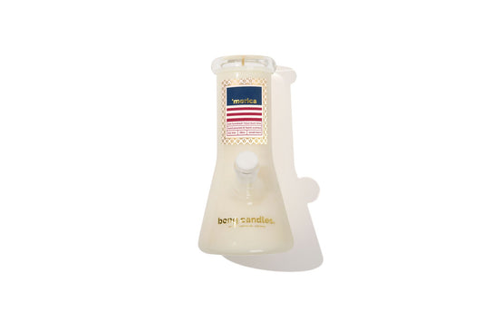 'merica candle, america themed candle, candle bong, novelty gifts, red white and blue, patriotic candle